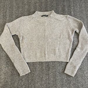 women’s Y2K knit Brandy Melville Heather Gray Ribbed Sweater